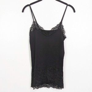 WHBM Black Lace Cami Tank Top Size S